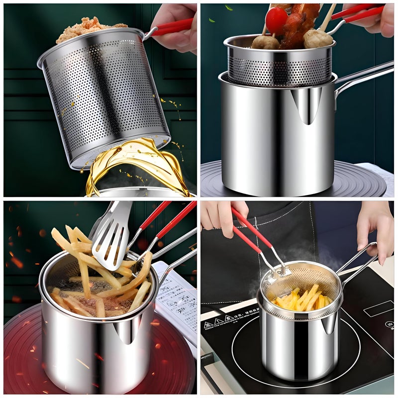 Generic Electric Deep Fryer, 1.728L Stainless Steel, Heavy-duty Deep Pan with Basket, 12x12x13cm, Kitchen Appliance, 26957430031 - Image 4