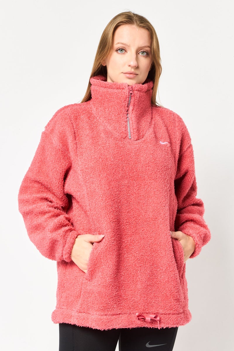 Nike Women Oversized Fit Long Sleeve Training Sweatshirt, Gypsy Rose - Image 1