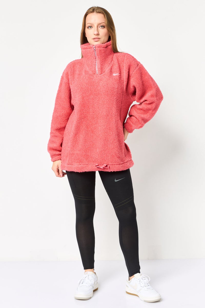 Nike Women Oversized Fit Long Sleeve Training Sweatshirt, Gypsy Rose - Image 3