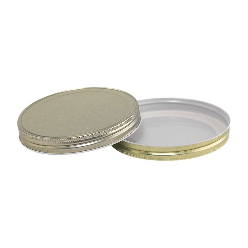 North Mountain Supply 1/2 Gallon Glass Wide-Mouth 110 CT Fermentation/Canning Jar With Gold Metal Lid - Image 2