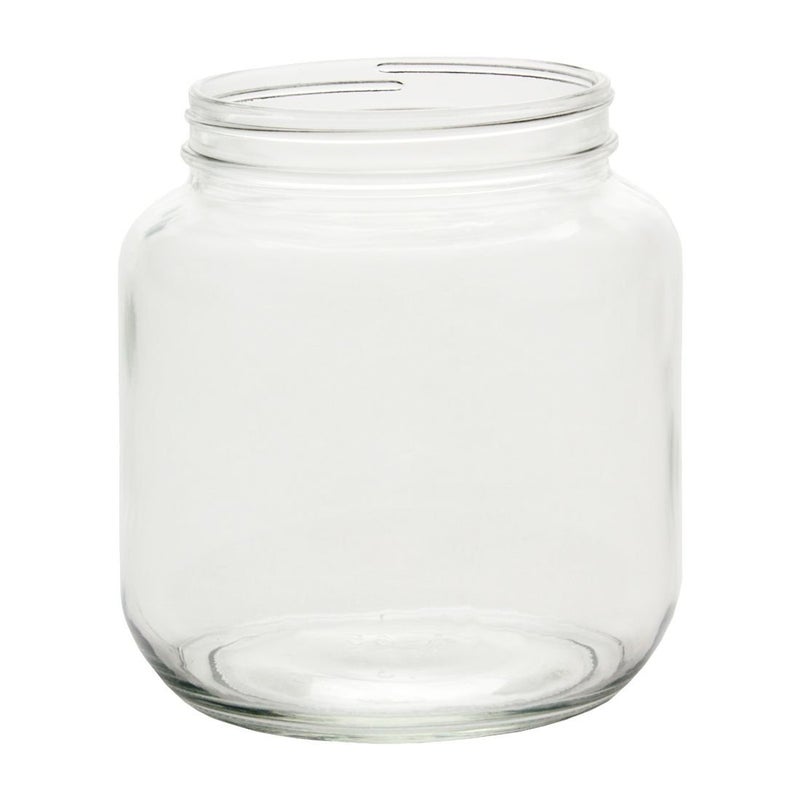 North Mountain Supply 1/2 Gallon Glass Wide-Mouth 110 CT Fermentation/Canning Jar With Gold Metal Lid - Image 1