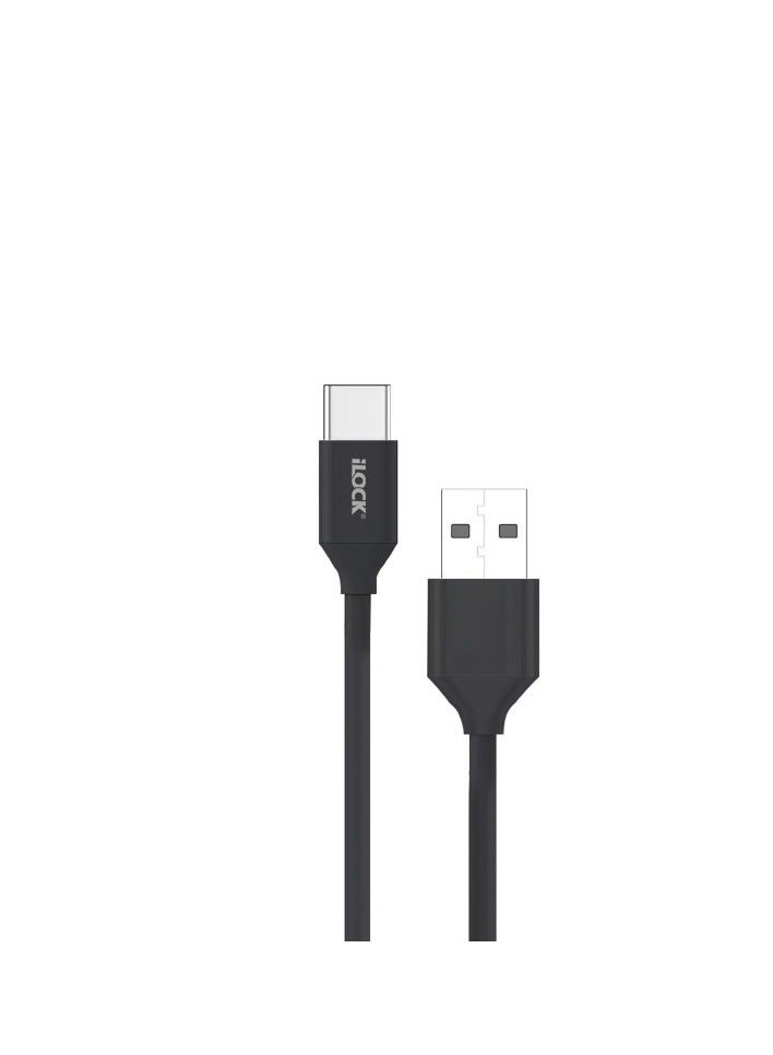 ILOCK USB-A to Type-C Cable | Fast Charging & Data Sync Black - Image 2