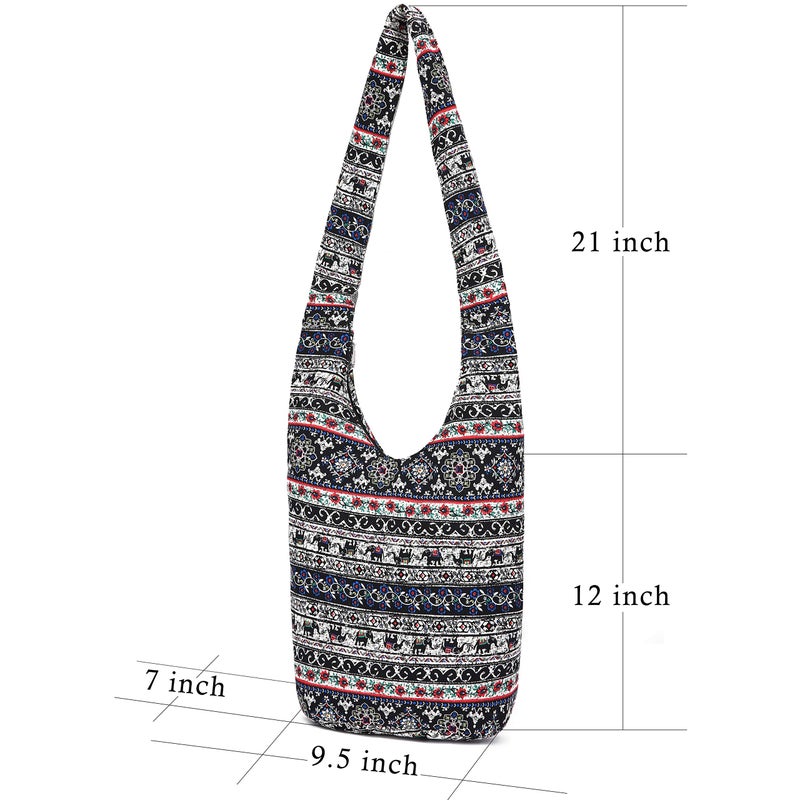Coton Pose Women Shoulder Handbags Fashion canvas Hippie Crossbody Bags Bohemian Animal Prints Hobo Bags (multi) - Image 3