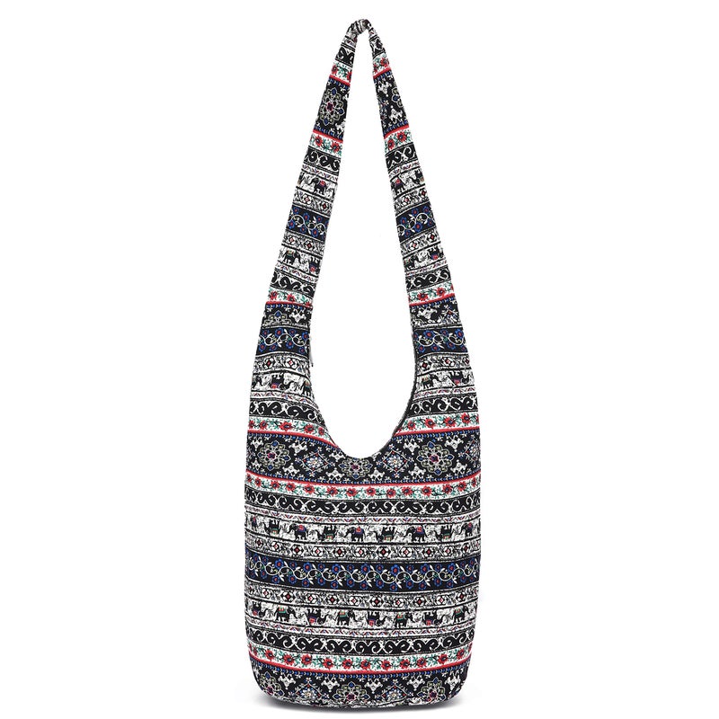 Coton Pose Women Shoulder Handbags Fashion canvas Hippie Crossbody Bags Bohemian Animal Prints Hobo Bags (multi) - Image 1