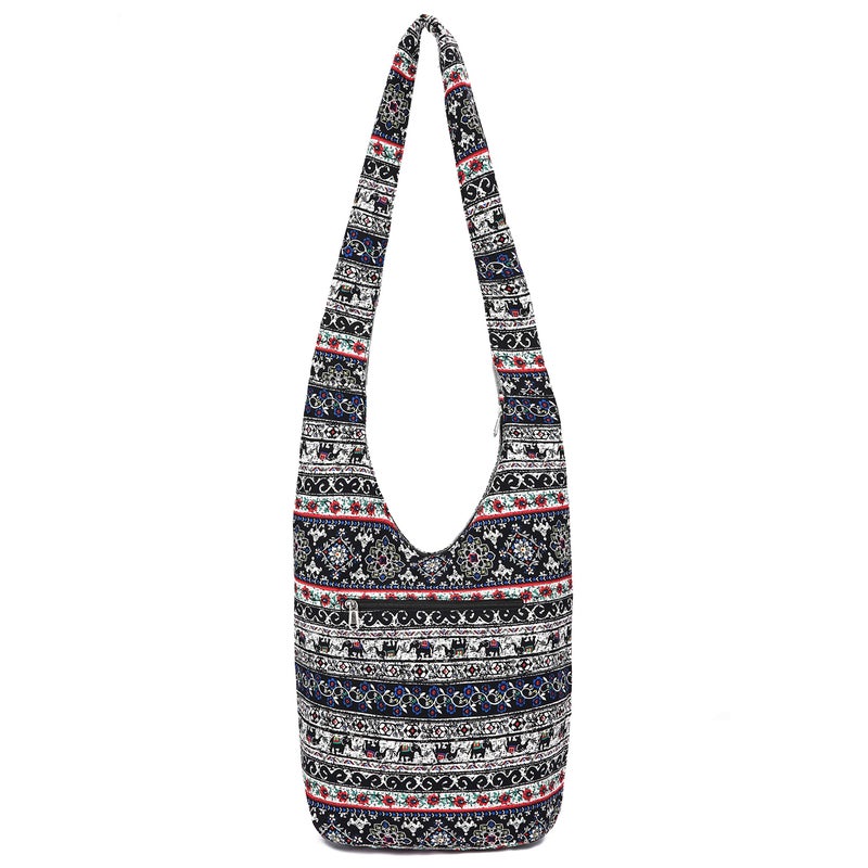 Coton Pose Women Shoulder Handbags Fashion canvas Hippie Crossbody Bags Bohemian Animal Prints Hobo Bags (multi) - Image 4