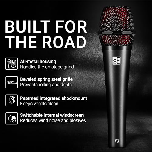 SE ELECTRONICS V3 Cardioid Dynamic Vocal Microphone - Image 4