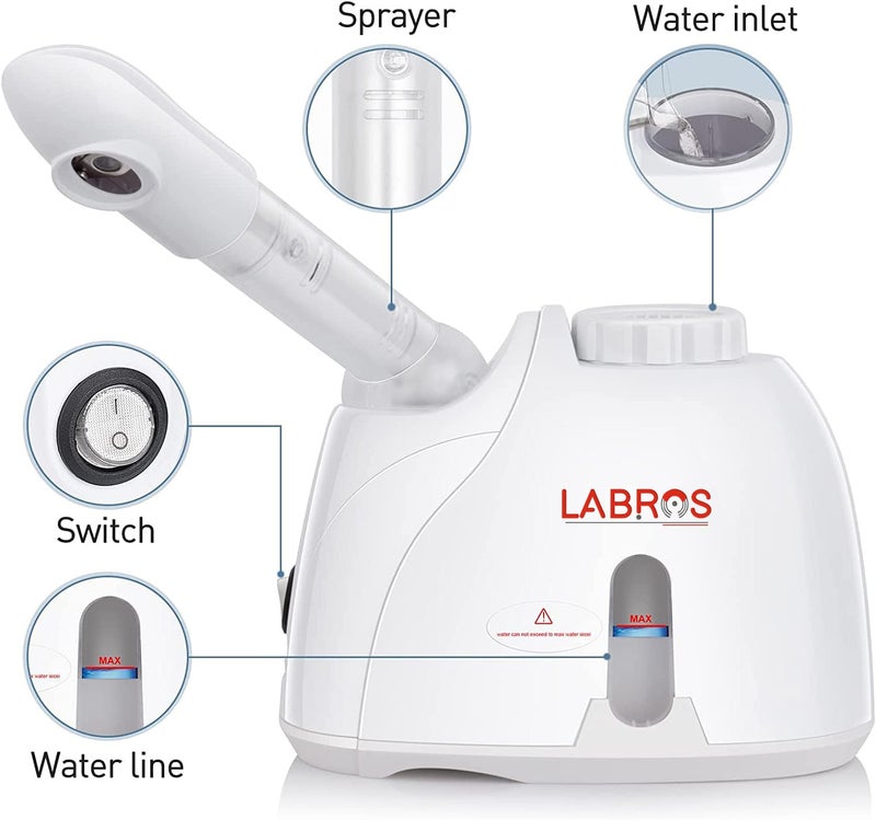 Labros Steamer for Cold Cough facial steamer for face steam inhaler cold cough steam vaporizer Medium - Image 3