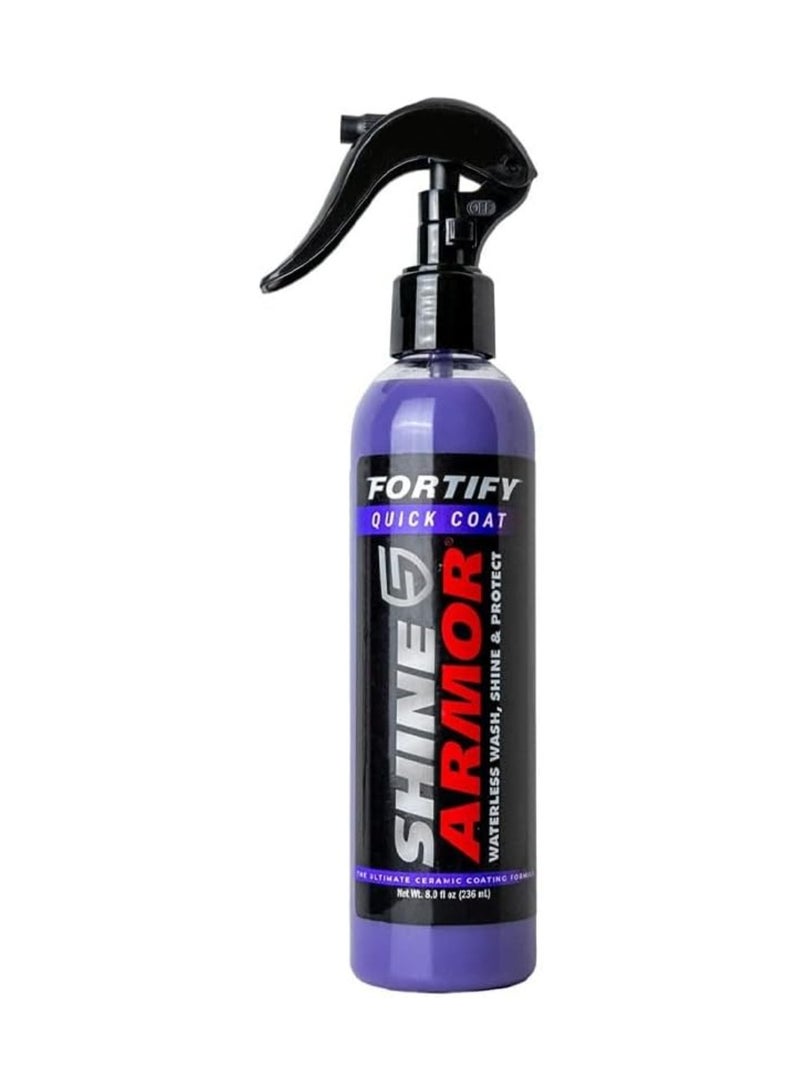 Shine Armor Ceramic Coating Brazilian Water-Based Palm Spray Wax High-Strength Hydrophobic Waterless Car Wash 236 ml (Microfiber Cloth Included) - Image 1