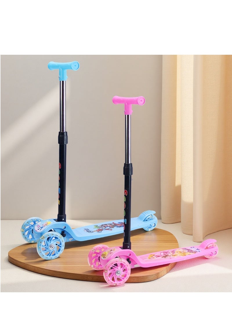 إيزي فيتشور سكوتر ركل سهل للأطفال من إيزي فيوتشر: تصميم قابل للطي، مقبض قابل لضبط الارتفاع، عجلات LED، خلفية وفرامل للأعمار من 3 إلى 8 سنوات - Image 5