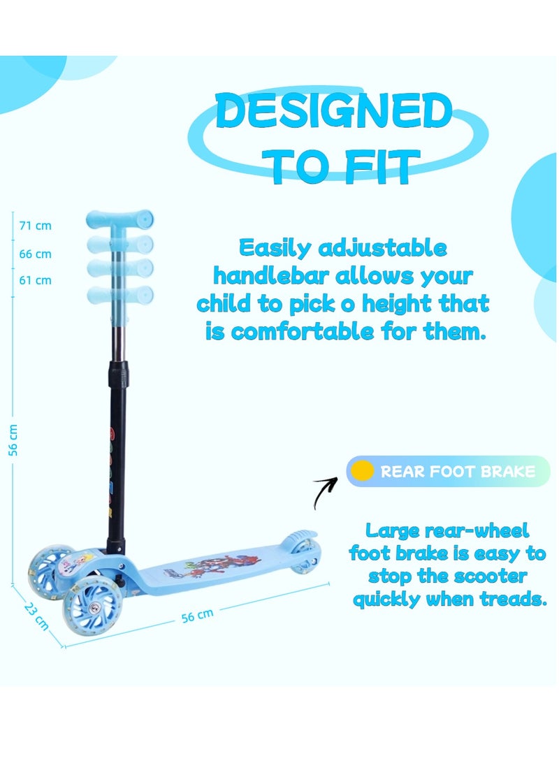 إيزي فيتشور سكوتر ركل سهل للأطفال من إيزي فيوتشر: تصميم قابل للطي، مقبض قابل لضبط الارتفاع، عجلات LED، خلفية وفرامل للأعمار من 3 إلى 8 سنوات - Image 3