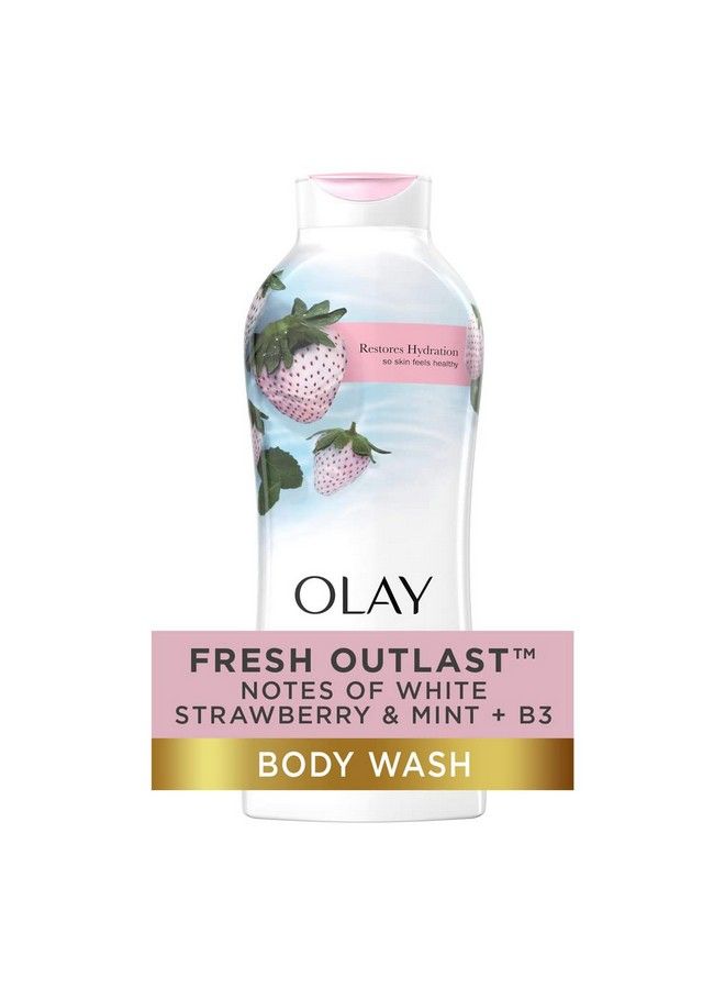 Olay Fresh Outlast Cooling White Strawberry & Mint Body Wash 22 Oz (4 Count) - Image 5
