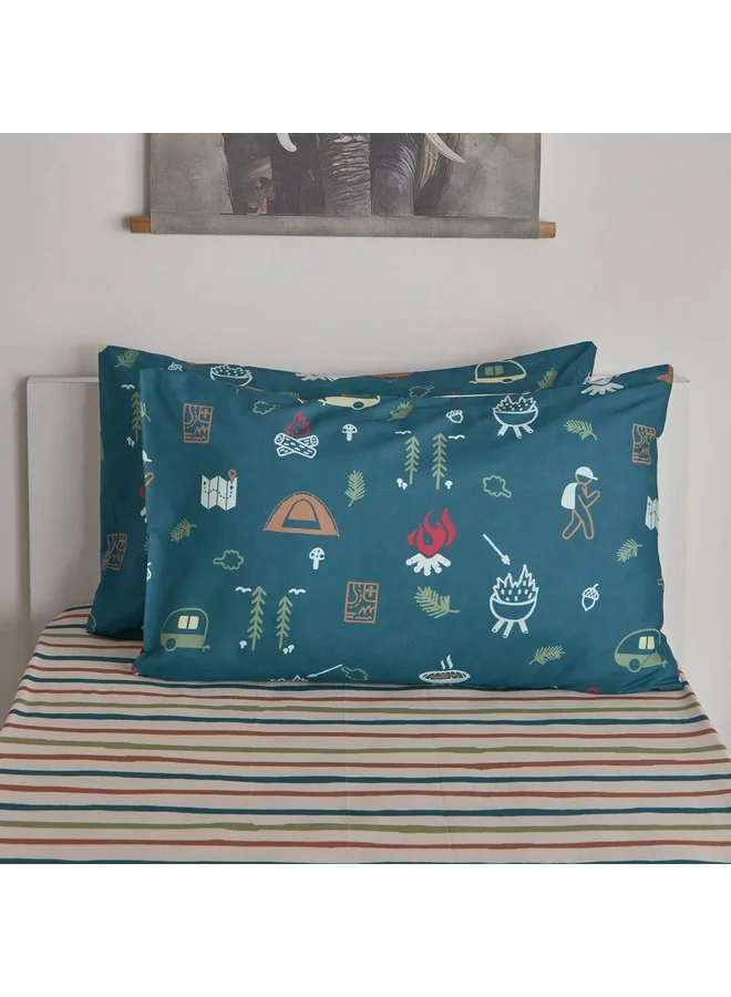 Home Box Joy Adventurer 2-Piece Campsite Pillow Cover Set 75 x 50 cm