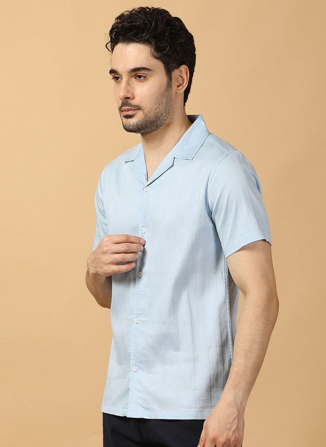 Hence Men Relaxed Opaque Casual Shirt with Cuban Collar - Image 4