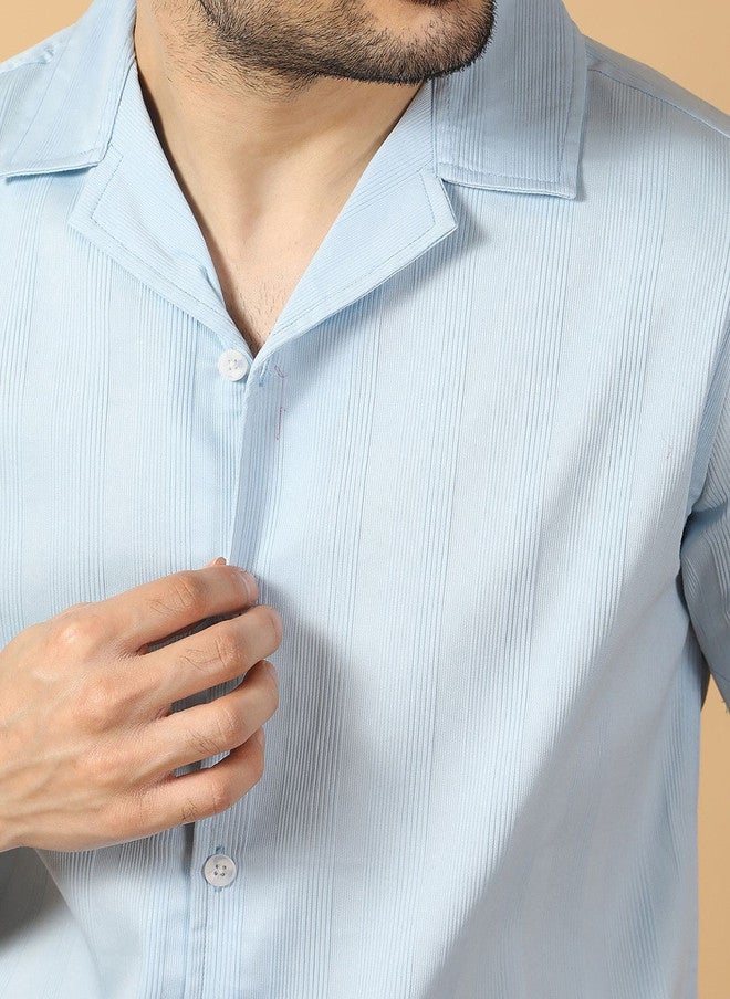 Hence Men Relaxed Opaque Casual Shirt with Cuban Collar - Image 2