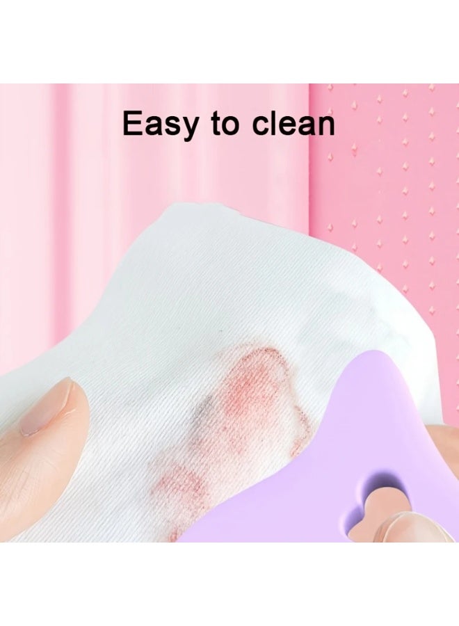 يوكانبي أداة مكياج سيليكون 4 في 1 – قالب وردي لتحديد الآيلاينر وأحمر الشفاه، قابلة لإعادة الاستخدام مع مقبض مريح - Image 3