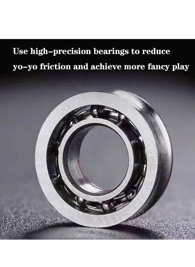 كاست ويف كرة يويو ملونة احترافية غير مستجيبة من الألومنيوم للمبتدئين ، من أجل لاعبي يويوس المتقدمين للأطفال مع 10 أوتار يو يو حقيبة يو يو ، قفاز - Image 5