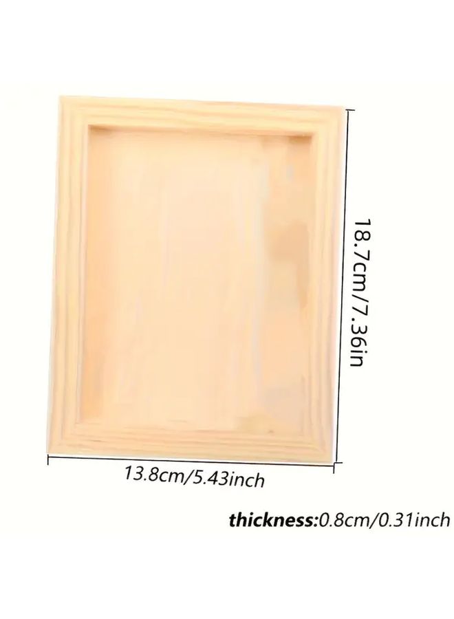 2pcs Antique Wood Color Display Box Frame Set 5 43x7 4 Inch For Art And Crafts - Image 3