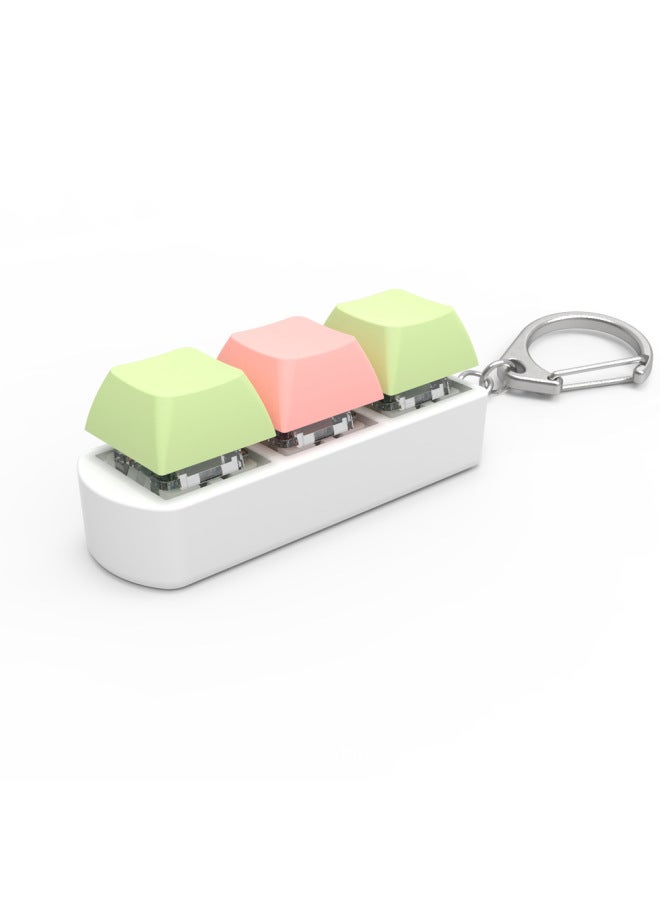 Explosions 3-key Axle Test Device Green Shaft Mechanical Keyboard Axle Test Device With Keychain Transparent Ornaments Luminous Solution-color:Only Bottom Shell  - Image 4