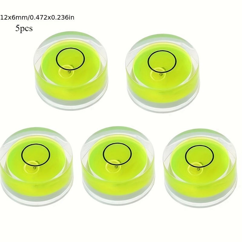 5 Green Mini Spirit Levels 12x6mm High Precision 0 1mm for Tripods Telescopes - Image 1