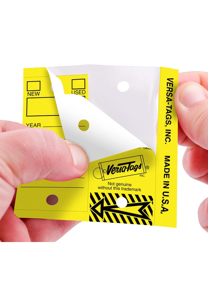 Versa-Tags Versa-Tags Two Packs of 250 Dealership Key Tags Bulk - Genuine Versa-tag Key Tags, Self-Protecting, 2 Boxes,Car Key Tags with Ring Included, Automotive Repair Shop Key Tags (Yellow/White)  - Image 5