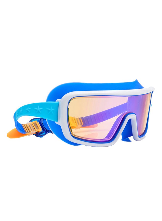 Bling2O Nanobot Navy Prismatic Kids Swimming Goggles - Ages 5+ - Anti Fog, No Leak, Non Slip, UV Protection - Hard Travel Case - Lead and Latex Free - Image 1