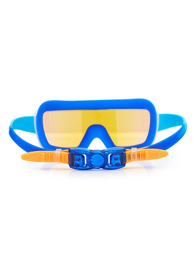 Bling2O Nanobot Navy Prismatic Kids Swimming Goggles - Ages 5+ - Anti Fog, No Leak, Non Slip, UV Protection - Hard Travel Case - Lead and Latex Free - Image 2
