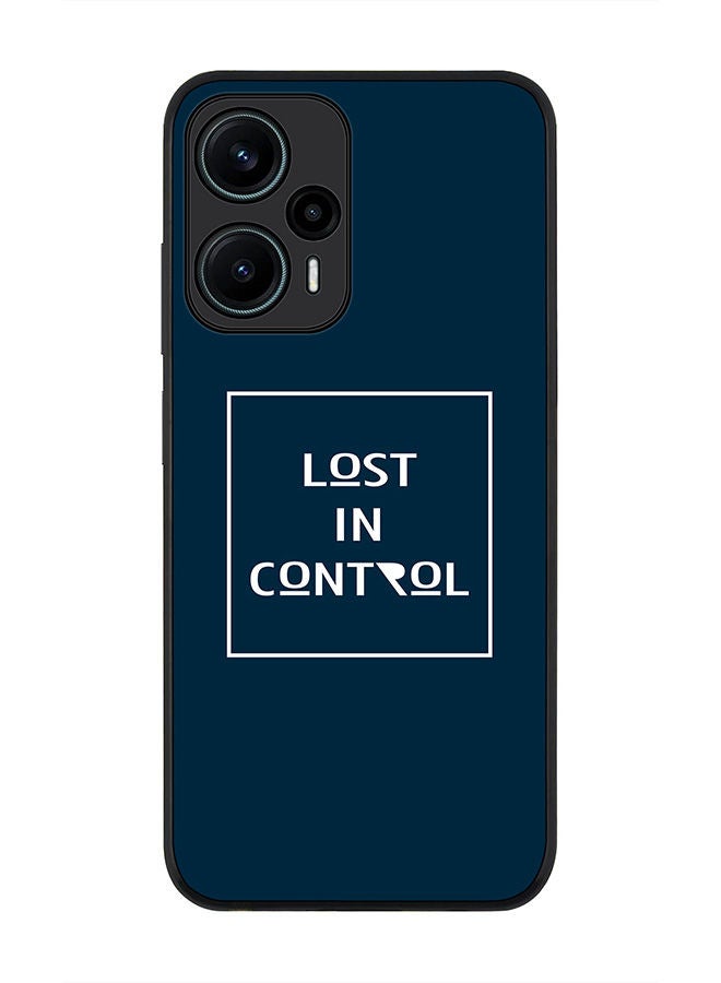 Stylizedd Rugged Black edge case for Xiaomi Poco F5 5G / Xiaomi Redmi Note 12 Turbo 5G Slim fit Soft Case Flexible Rubber Edges Anti Drop TPU Gel Thin Cover - Lost in control - Image 1