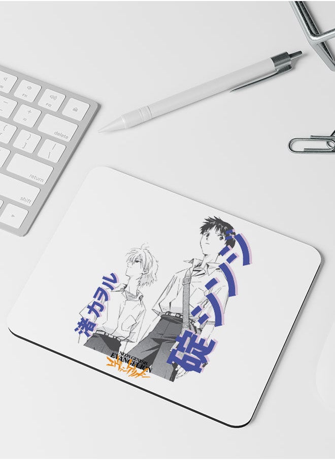 Neon Genesis Evangelion Rectangle Mouse pad Neon Genesis Evangelion WFH Accessories Mouse pad Kaworu Nagisa Mouse pad Rectangle Shinji Ikari Gainax-NGE