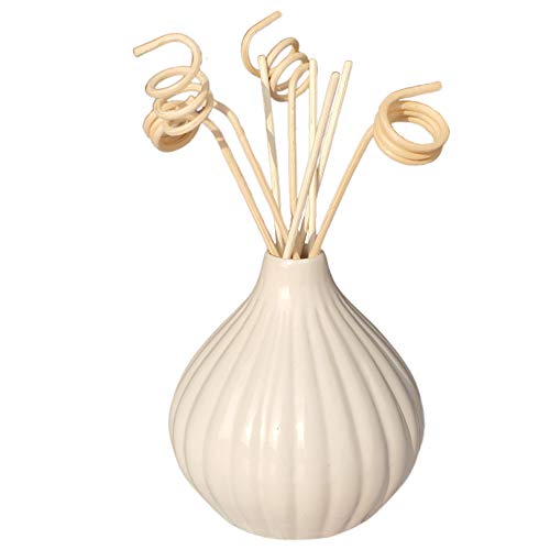 Pure Source India Ceramic Reed Diffuser Pot/Flower Pot/Christmas Decoration and New Year Gifts (Standard, White) - Image 1