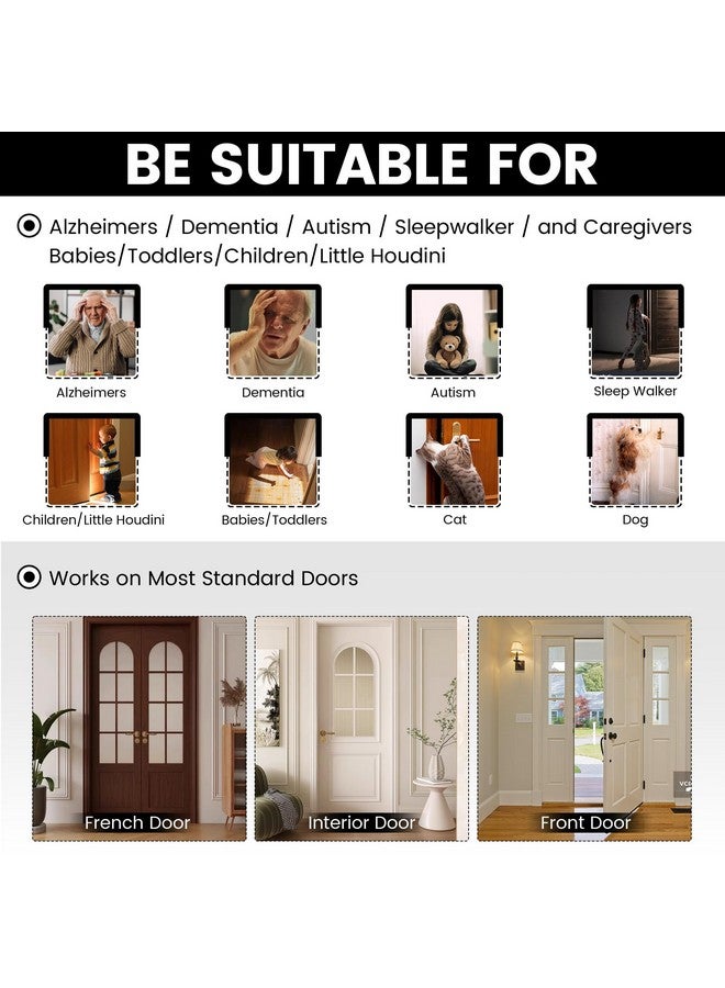Laowu 2 Pcs Adjustable Child Safety Door Top Lock, Child Safety Top Lock for Door, Metal Top of Door Locks for Kids Safety, Door Top Lock for Interior Exterior French Door for Childproofing Black - Image 4