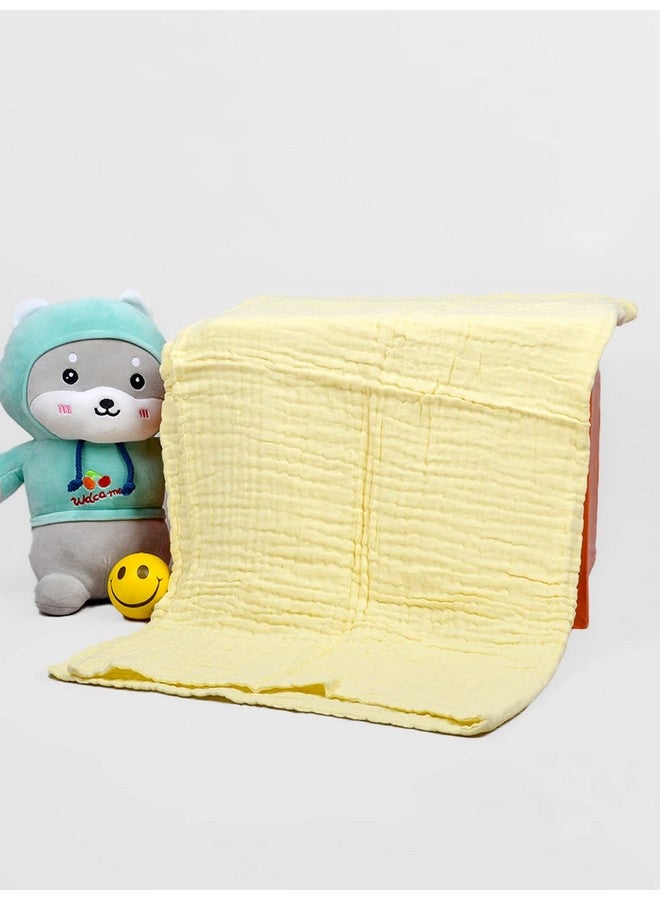 مومز هوم منشفة أطفال فائقة النعومة من الشاش الماص مكونة من 6 طبقات - 100×100 سم - (0-3 سنوات) - صفراء - Image 2