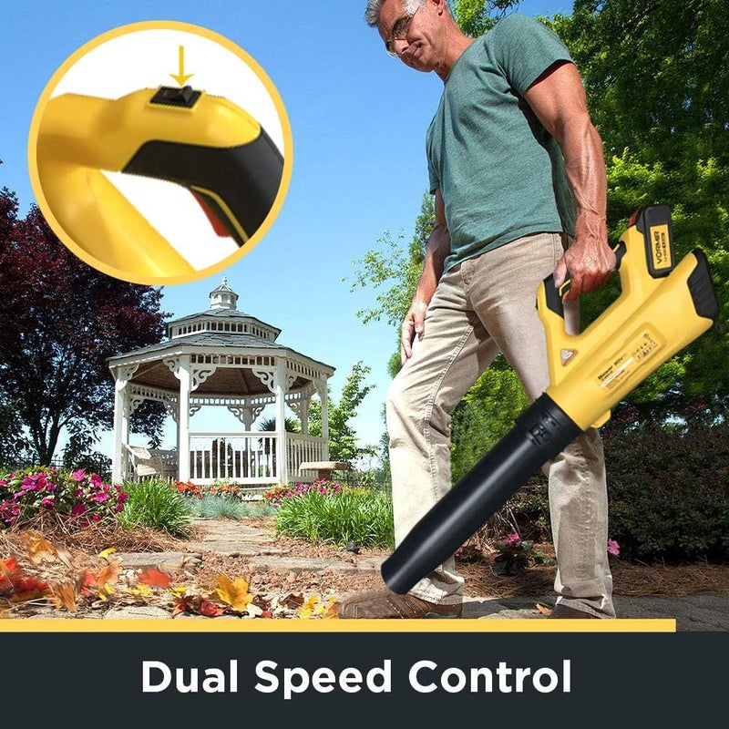 إيبيل فورمير (IBELL Vormir) مكنسة شفط أوراق لاسلكية VR BB85-05، قوة 280 واط، بطارية ليثيوم أيون سعة 4000 ميللي أمبير ساعة، جهد كهربائي 20 فولت، سرعة الهواء 137 كيلومترًا في الساعة، حجم تدفق الهواء 527 مترًا مكعبًا في الساعة، مع خاصية التحكم في السرعة المزدوجة. - Image 2