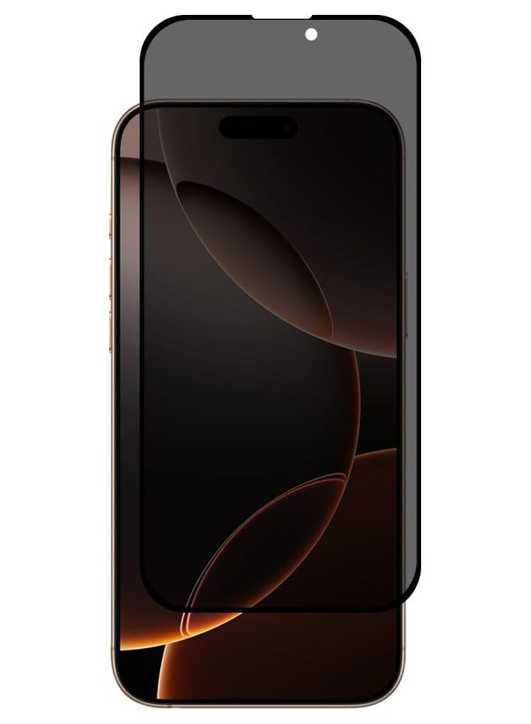 9H Privacy Screen Protector for iPhone 16 Pro 6.3-Inch, Anti-Spy, Anti-Peeping, Anti-Oil Stain, Full Screen Tempered Glass Case with Easy Installation Tool