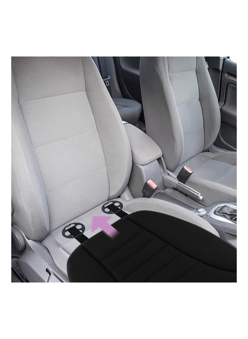 SYOSI Memory Cotton Car Seat Cushion, Car Driver Seat Office Chair Home Use Memory Foam Seat Cushion Breathable Universal Driver Seat Pad Non-Slip Seat Protector for Home or Car Use (49 cm, Black) - Image 2