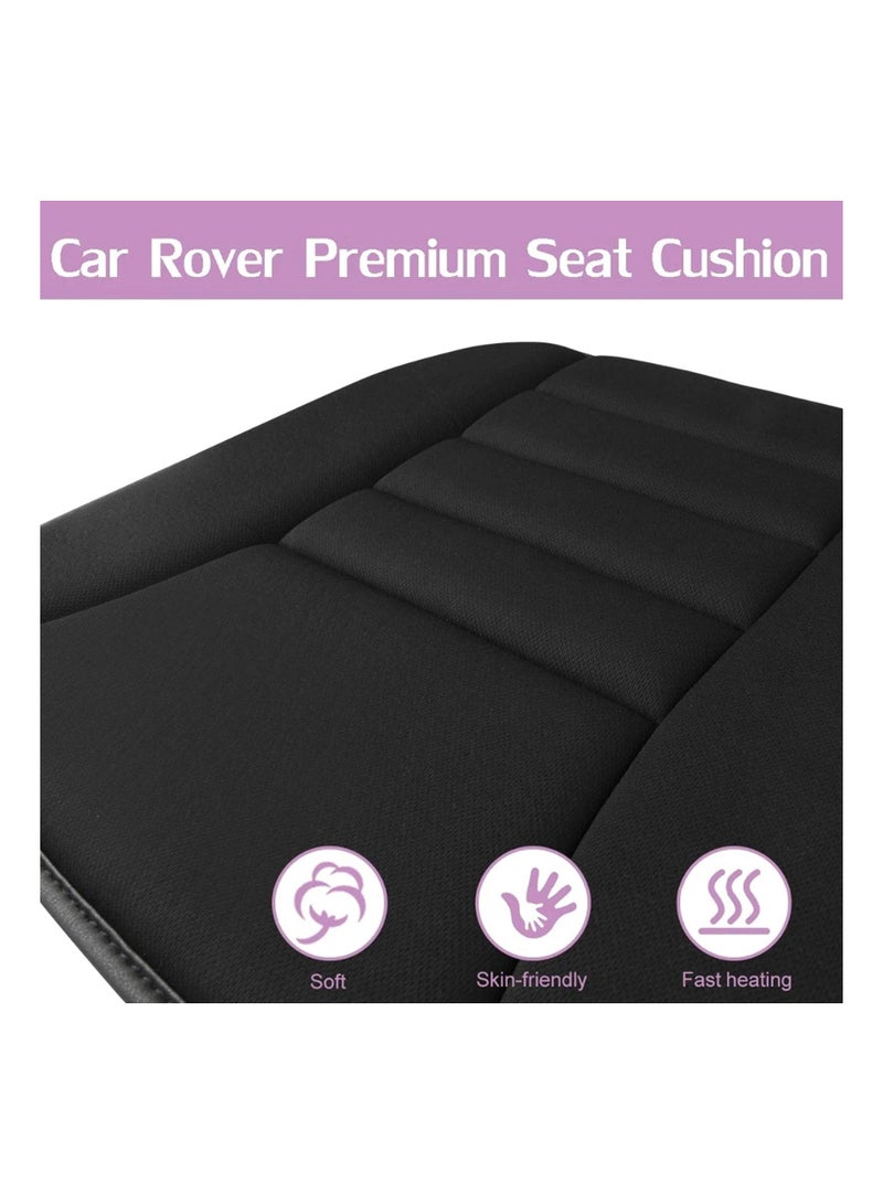 SYOSI Memory Cotton Car Seat Cushion, Car Driver Seat Office Chair Home Use Memory Foam Seat Cushion Breathable Universal Driver Seat Pad Non-Slip Seat Protector for Home or Car Use (49 cm, Black) - Image 3
