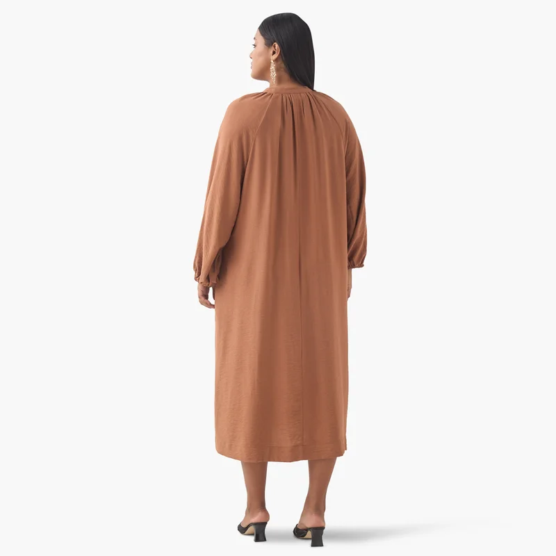 Ulla Popken Crochet Pocket Midi Dress