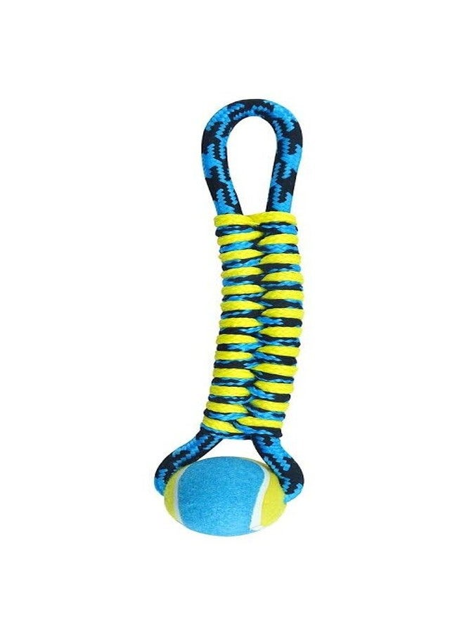 Boss Pet حبل باراكورد ملتوي من Boss Pet Products US2048-19 مع كرة تنس، أزرق - Image 1