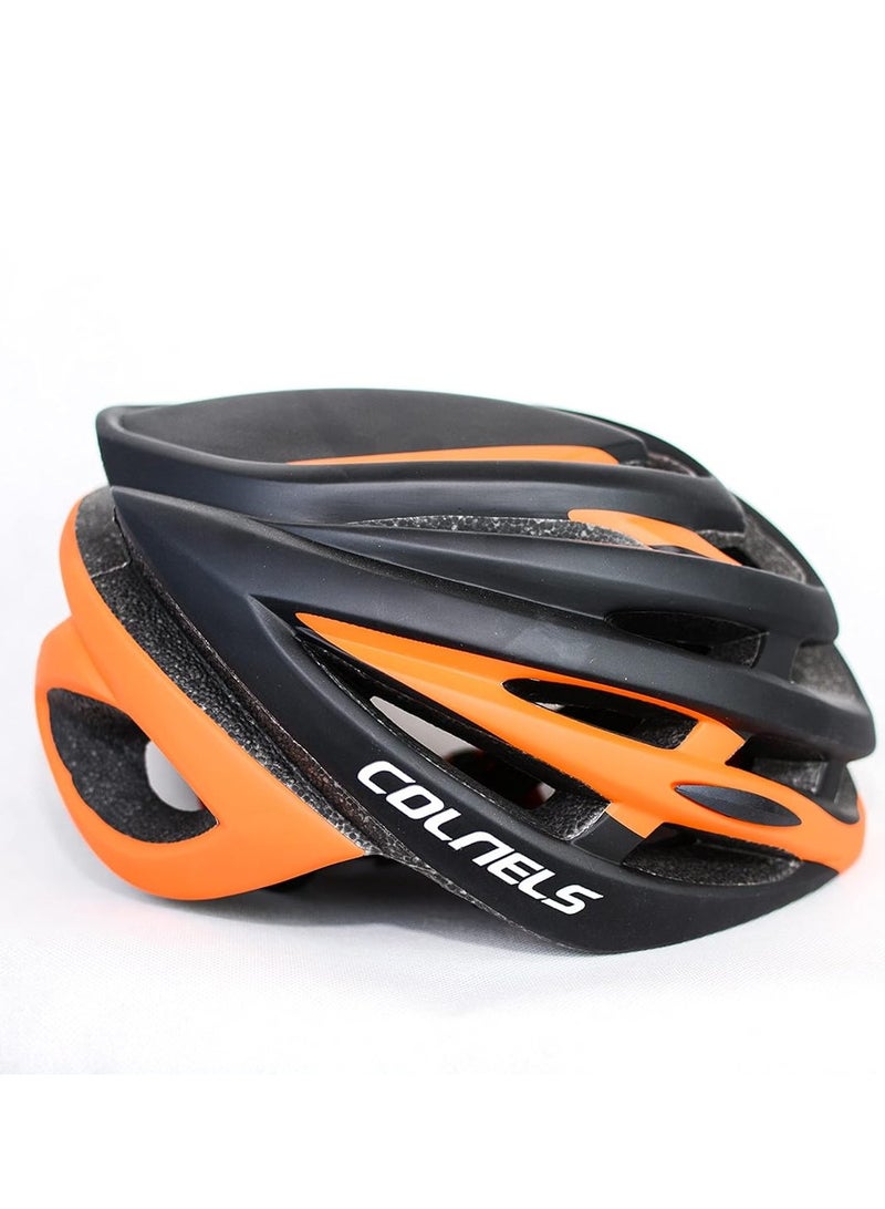 Colnels Bicycle Helmet, Lightweight, Breathable, Strong & Adjustable with Removable Visor - Black -BYC0014 - Image 2