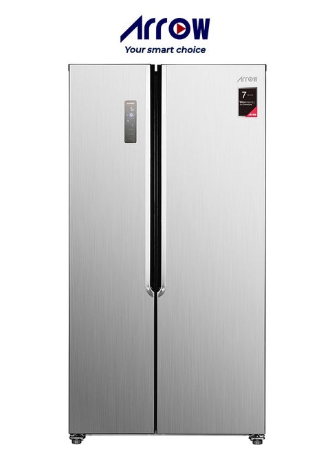 532 LTR  SIDE BY SIDE Refrigerator, 18.39 Feet | NOFROST Refrigerator| SILVER color | Energy Saving | Multi Air Flow | Inside LED lighting | Hygiene cooling| Model Name: RO2-820SNF