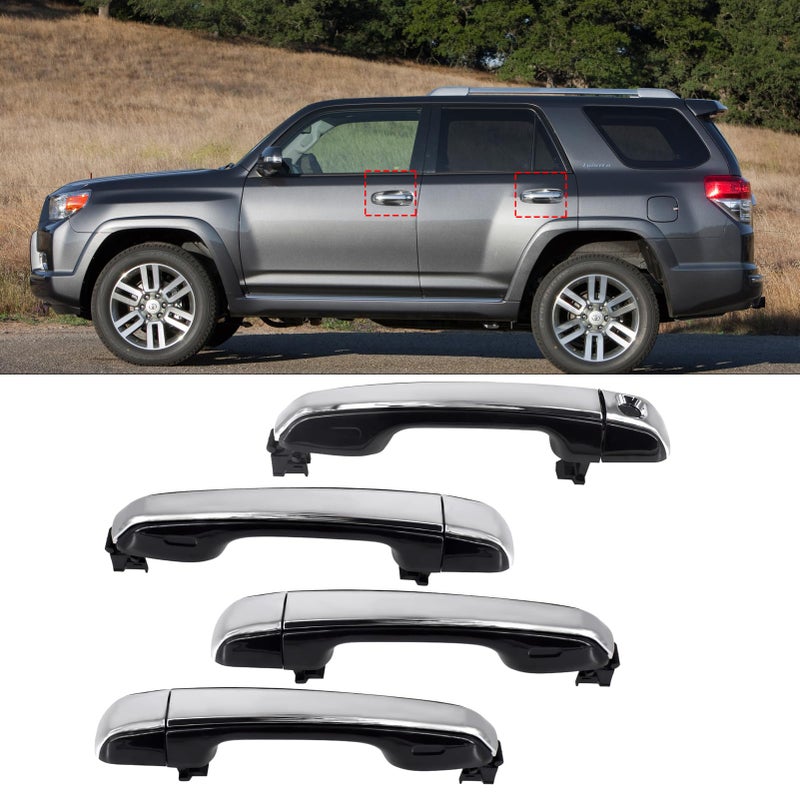 APESER Compatible with Toyota 4Runner Door Handle 20102020Front Rear Left Driver Right Passenger Side Exterior Door Pull Handle Replacement for 6921060170 6925060050 6925060060 69250600704PCS