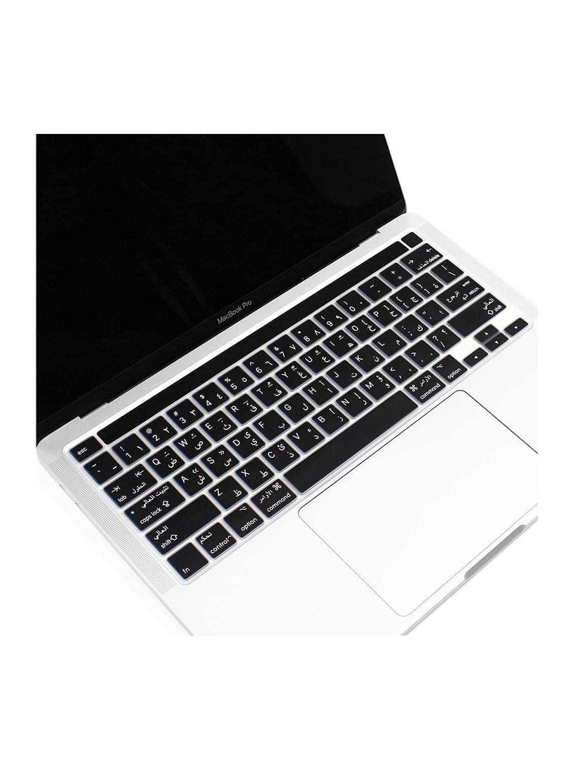 إن تك غلاف لوحة مفاتيح NTECH لجهاز MacBook Pro ، 16 بوصة و 13 بوصة (تخطيط أمريكي) - عربي / إنجليزي (أسود) - Image 4