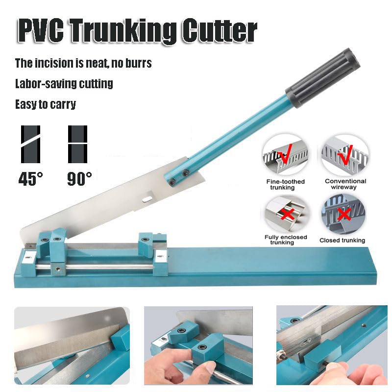 EODSAD EODSAD Wire Duct Cutter Din Rail Cutter Manual Plastic PVC Trunking Cutter 45 90Angle Adjustable Cutting Machine Electrician Special Cutting Device Without Ruler  - Image 3