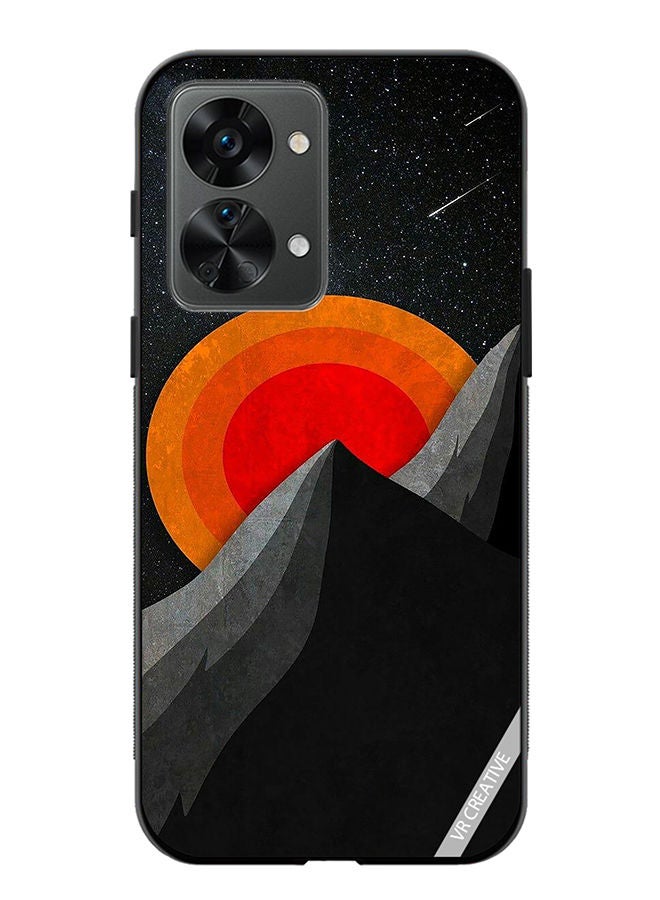 VR CREATIVE Protective Case Cover For OnePlus Nord 2T Moon And Pyramid Design  Design Multicolour - Image 1