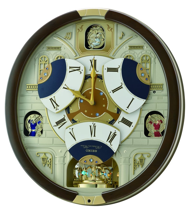 Seiko Elegant Melodies in Motion Black Oval Plastic Roman Figure Musical Home Decor Wall Clock with One Way Rotating Pendulum (Size: 40.5 x 9.7 x 44.3 CM | Weight: 2600 gram | Color: Black) - Image 3