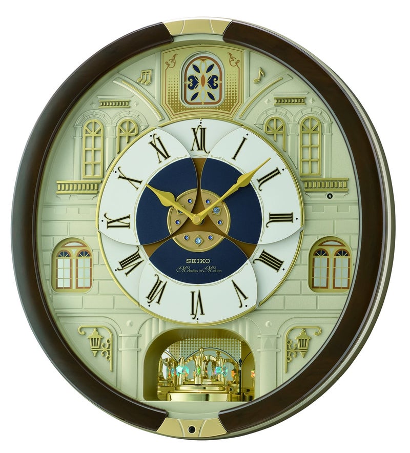 Seiko Elegant Melodies in Motion Black Oval Plastic Roman Figure Musical Home Decor Wall Clock with One Way Rotating Pendulum (Size: 40.5 x 9.7 x 44.3 CM | Weight: 2600 gram | Color: Black) - Image 4