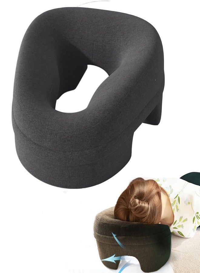 Fcare Face Down Pillows Massage After Surgery Post Eye Surgery, Pillow for Bed Headrest Prone Down Sleeping，Face Cradle，BBL Pillow Recovery & Removable Cover Grey - Image 1