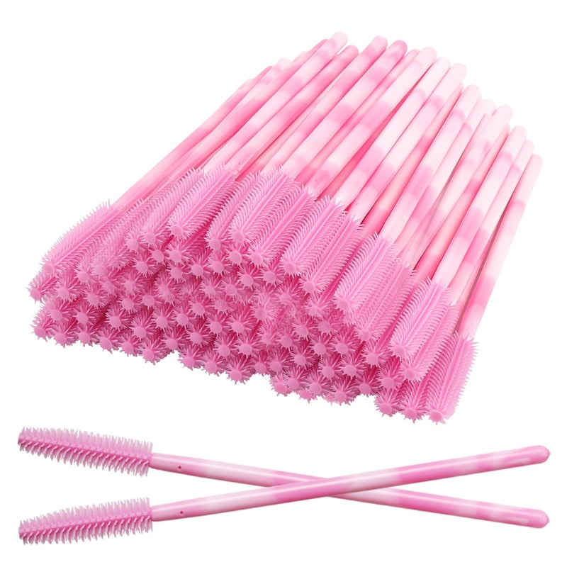 MyAoKuE-UP Disposable Silicone Eyelash Mascara Brushes Wands Applicator Eyebrow Brush Makeup Tool Kit Set Tool Bulk - Image 1