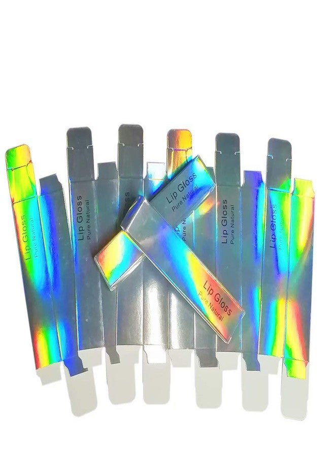 ANZKA 50 Pcs Lip Gloss Boxes,10.7x2.3x2.3 cm Silver Holographic Packaging Box, Kraft Paper Glossy Lipgloss Tube Wrapping Boxes - Image 4