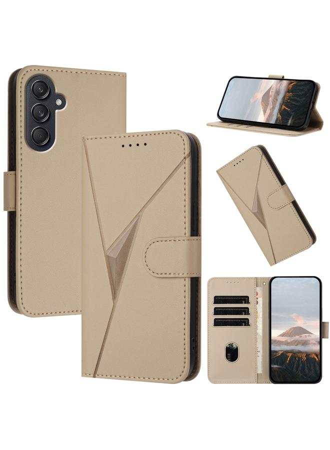 اس-توب جراب هاتف جلدي بتصميم مثلث مع مشبك لهاتف Samsung Galaxy M55 - Image 1