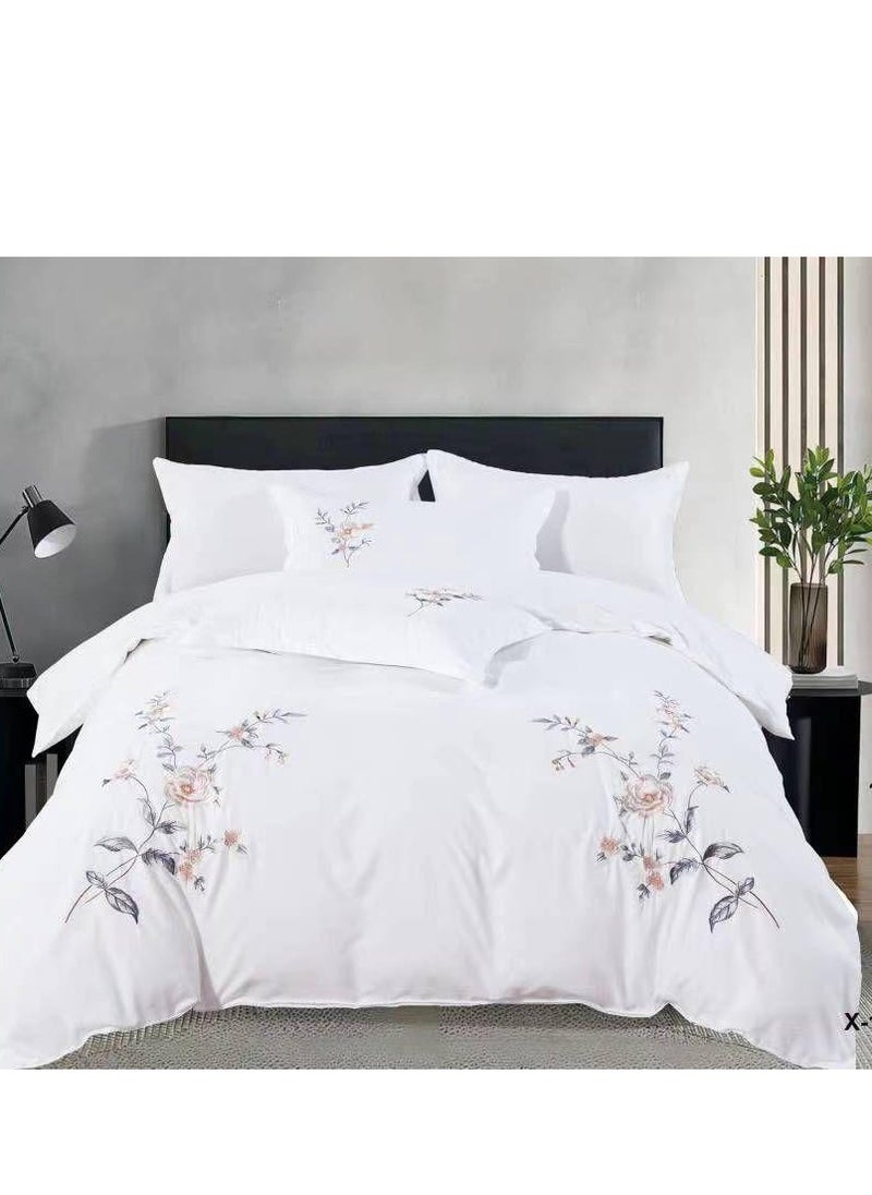 BAIG - Classy Comforter Set King size Tufted Leaf Pattern  Light Weight Textured Whole Piece Fitted Bedding Set, Comforter,Tufted Pillowcase PINK - Image 1